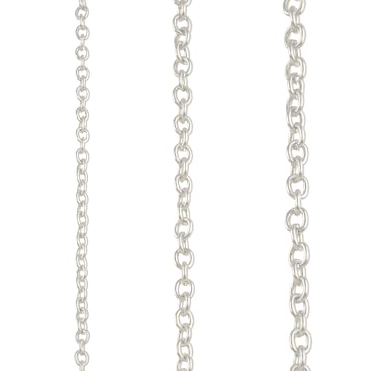 Silver Plated Cable Necklace Set by Bead Landing&#x2122;